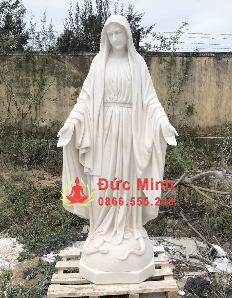 Mẫu Tượng Đức Mẹ Ban Ơn Đá Mỹ Nghệ Đẹp