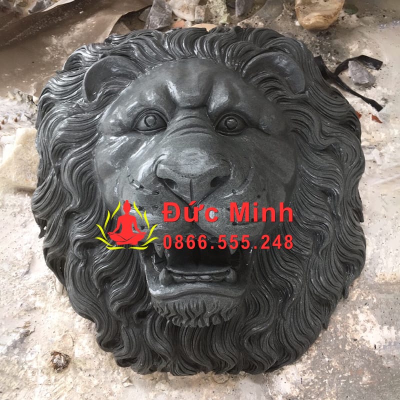 Đầu Sư Tử Đá Xám Tự Nhiên Đẹp Tại Quảng Bình