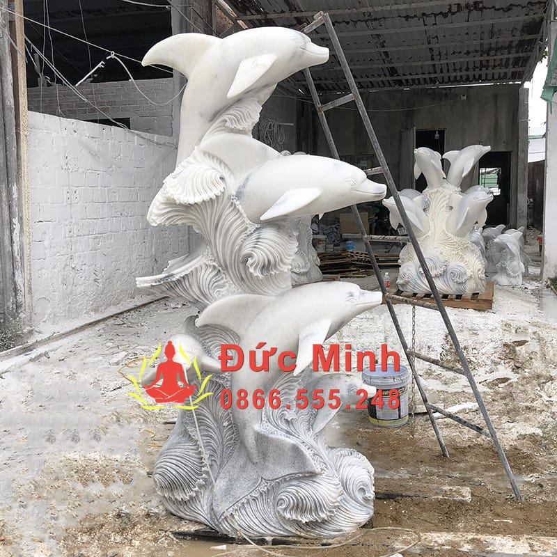 Tượng Cá Heo Đá Cẩm Thạch Đẹp Tại Sài Gòn