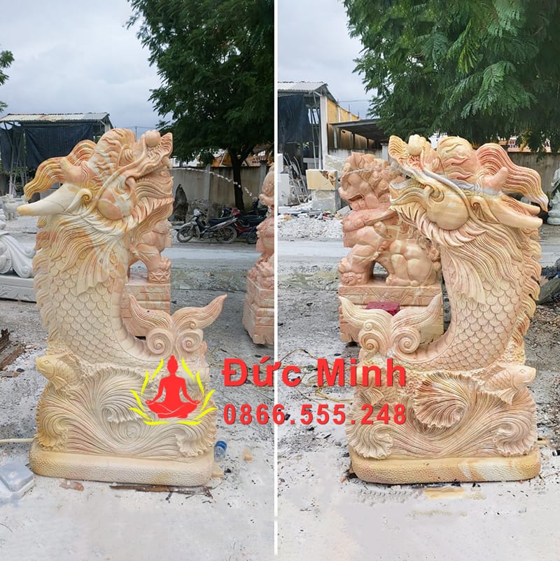 Tượng Cá Chép Đá Hóa Rồng Đẹp Nhất Hiện Nay