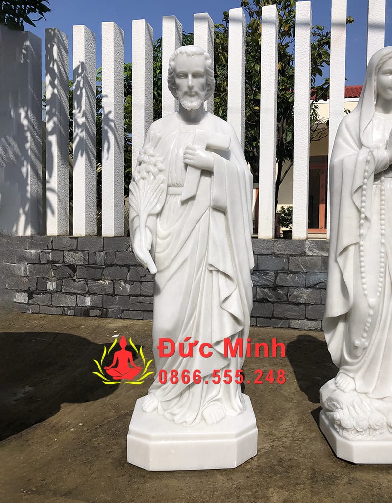 Tượng Thánh Cả Giuse Thợ Bằng Đá Non Nước Đẹp