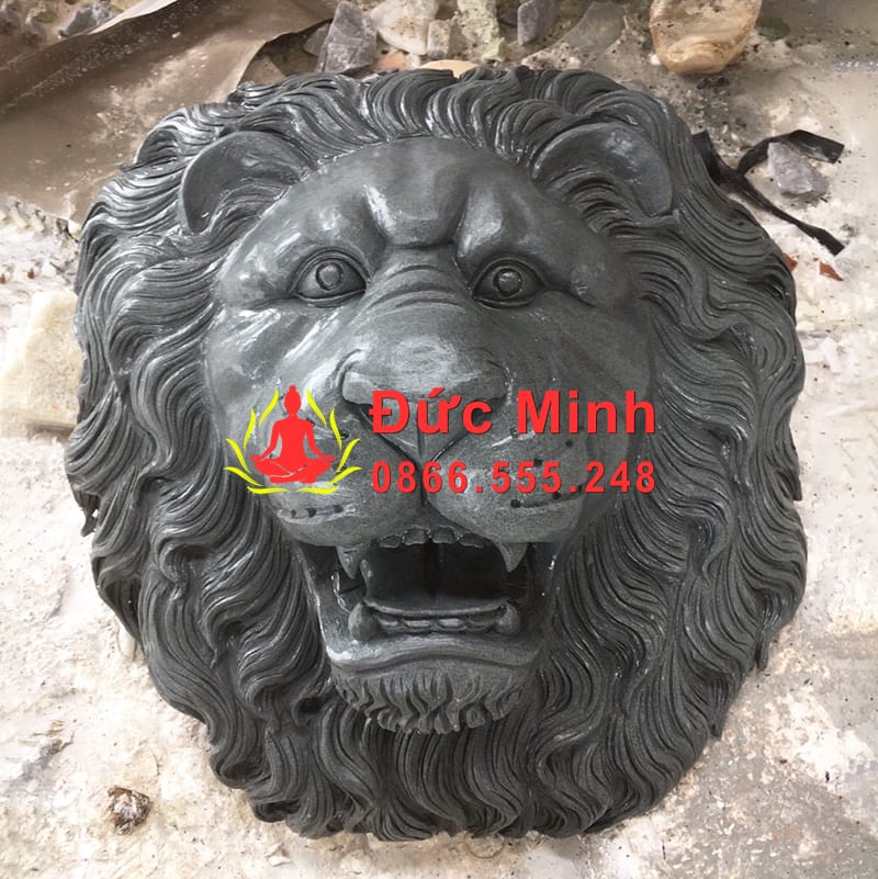 Tượng Đầu Sư Tử Đá Cẩm Thạch Đẹp