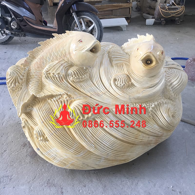 Tượng Cá Chép Đá Phong Thủy Để Bàn Trang Trí Đẹp