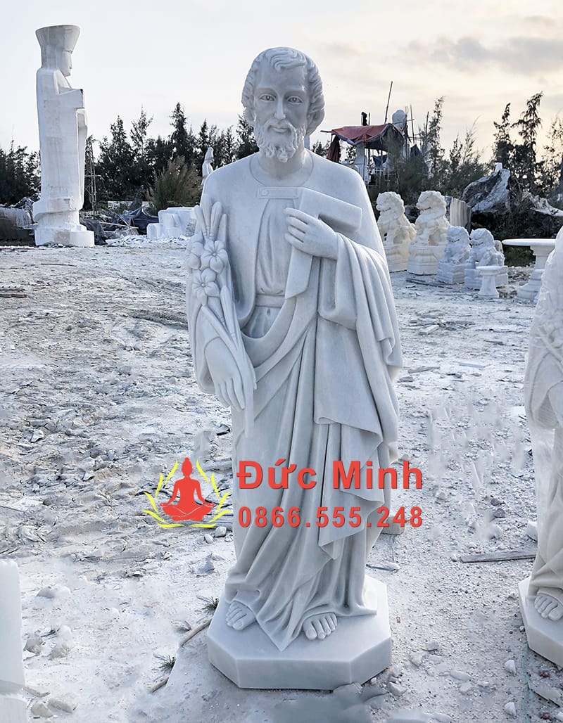 Tượng Thánh Cả Giuse Thợ Đá Non Nước Nguyên Khối Đẹp