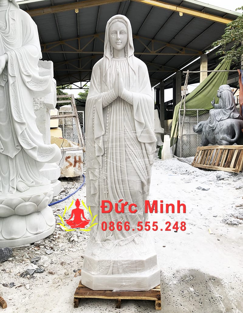 Tượng Đức Mẹ Lộ Đức Bằng Đá Trắng Đẹp Tại Vũng Tàu