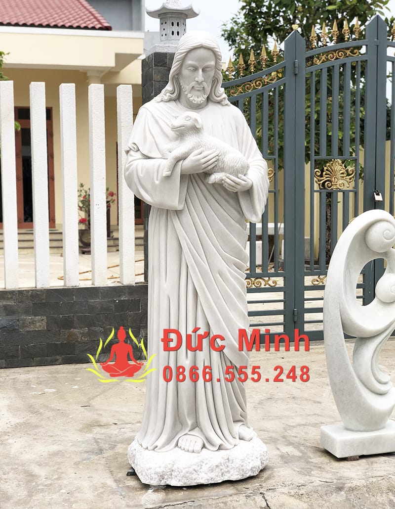 Tượng Chúa Chiên lành Bằng Đá Cẩm Thạch Đẹp Nhất Đà Nẵng