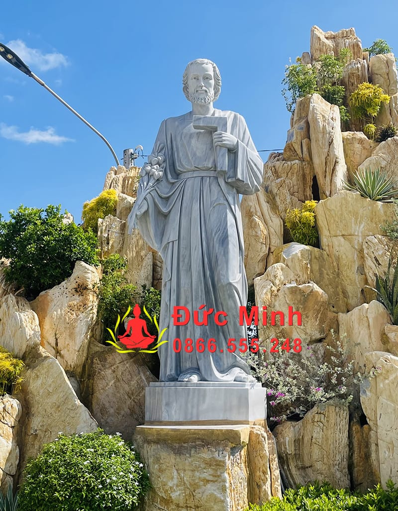 Tượng Thánh Cả Giuse Thợ Bằng Đá Non Nước Đẹp Nhất Đà Nẵng