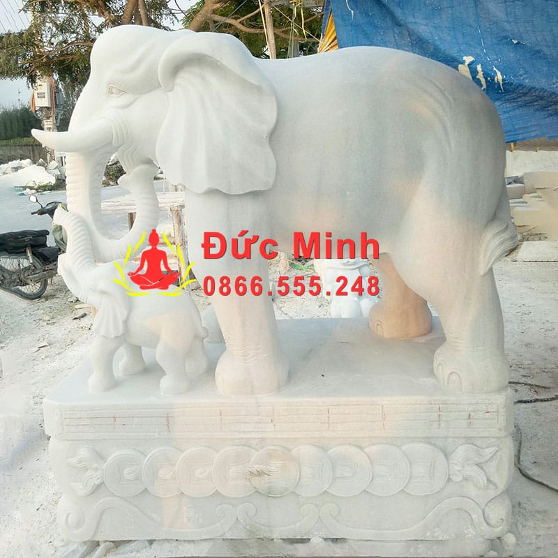 Tượng Voi Đá Phong Thủy Nguyên Khối Đẹp