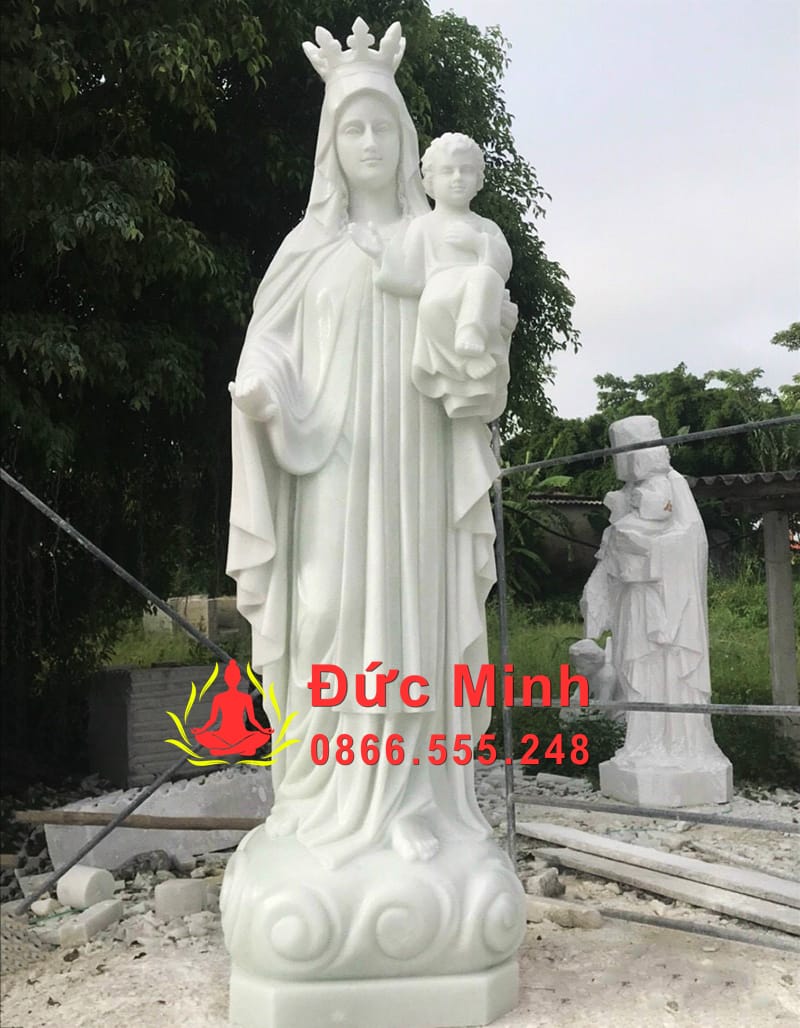 Tượng Đức Mẹ Hằng Cứu Giúp Bằng Đá Tự Nhiên Đẹp Tại Ninh Bình