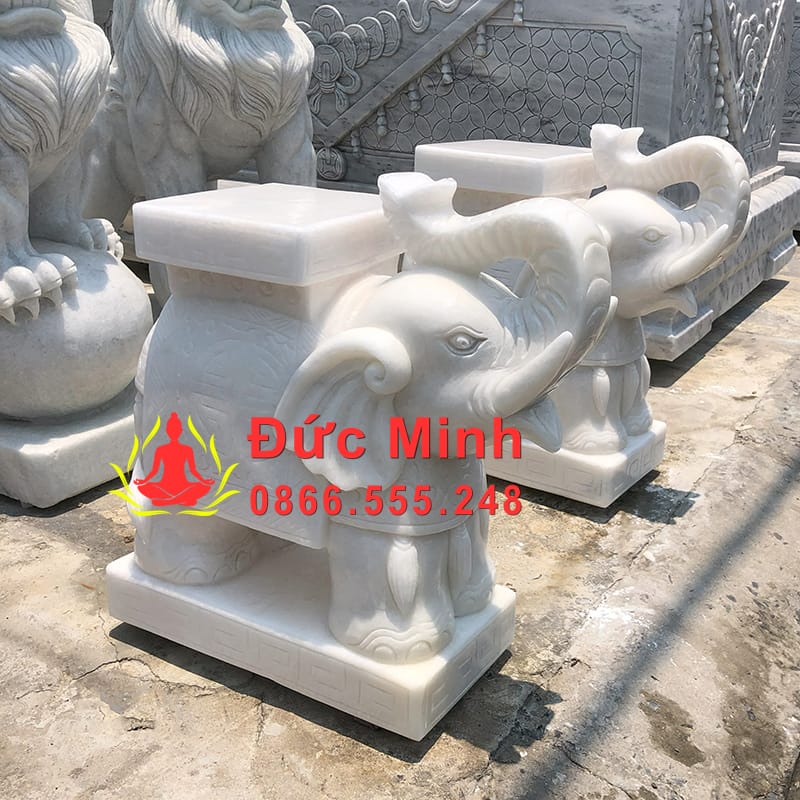 Tượng Voi Đá Non Nước Điêu Khắc Đẹp