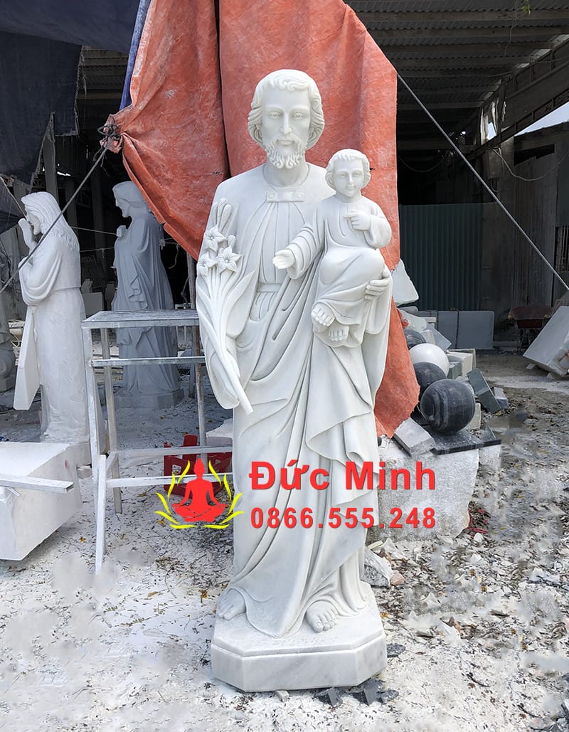 Tượng Thánh Cả Giuse Thợ Đá Tự Nhiên Đẹp Tại Vũng Tàu