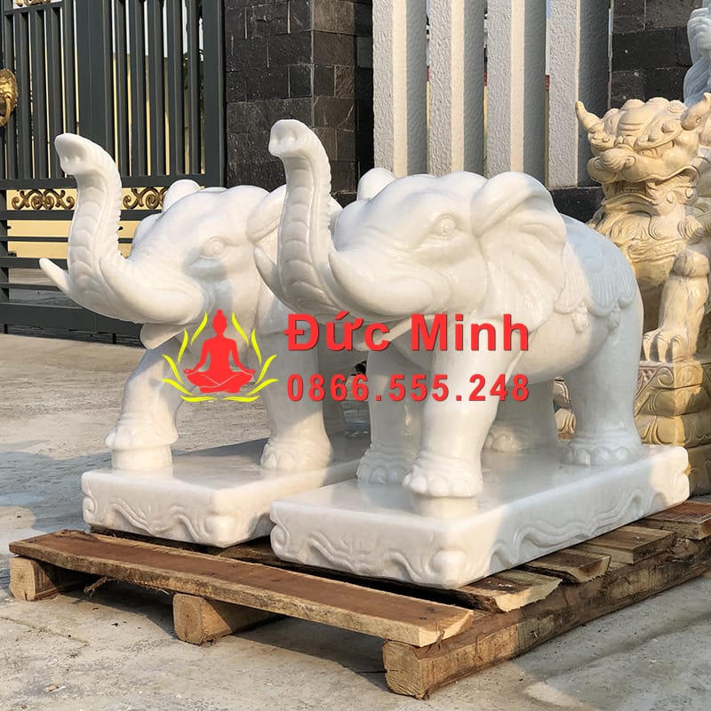 Tượng Voi Đá Phong Thủy Nguyên Khối Đẹp