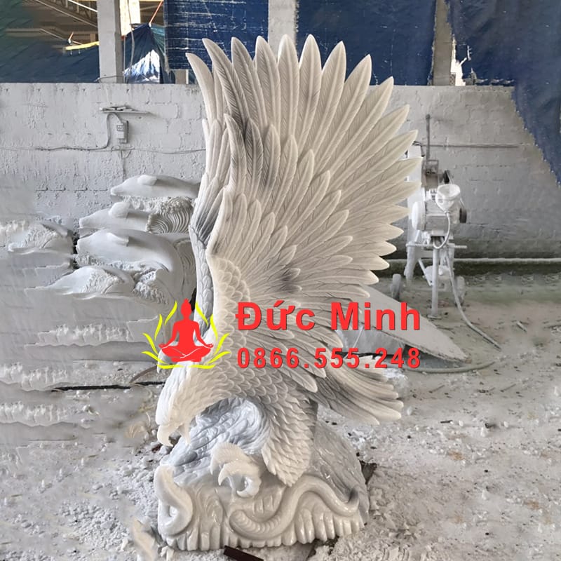 Tượng Đại Bàng Đá Phong Thủy Vân Xám Đẹp