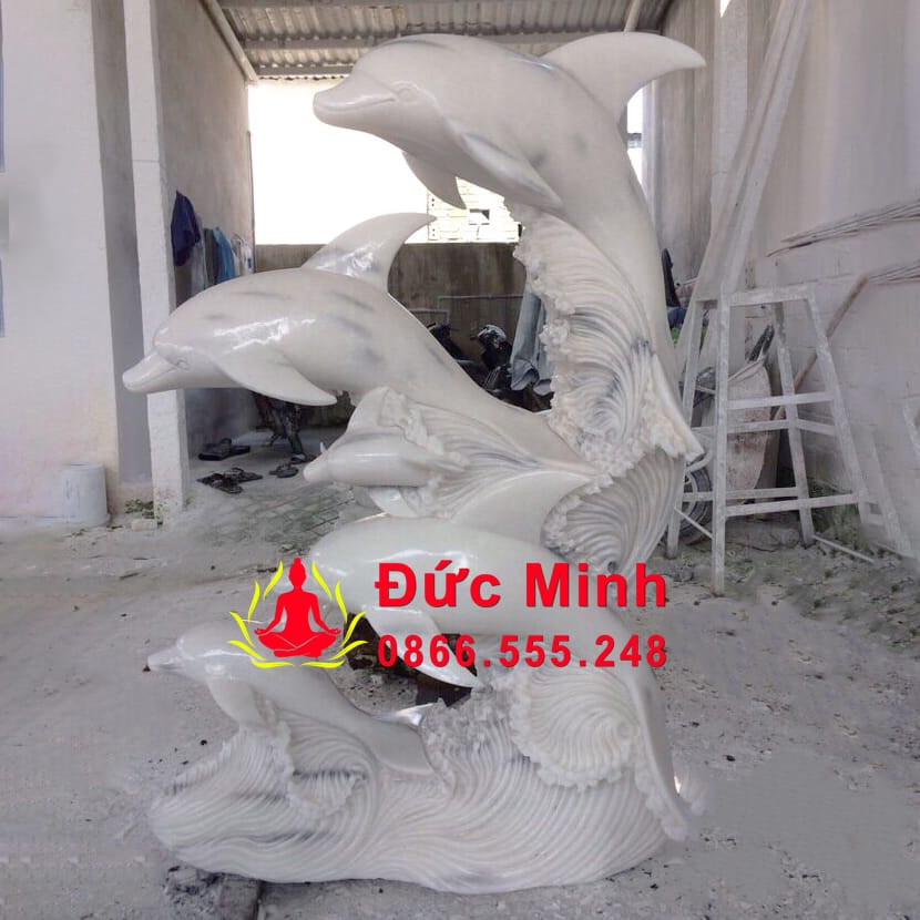 Tượng Cá Heo Đá Cẩm Thạch Đẹp Nhất Hội An