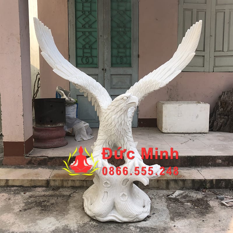 Tượng Đại Bàng Đá Trắng Phong Thủy Đẹp Nhất Hiện Nay