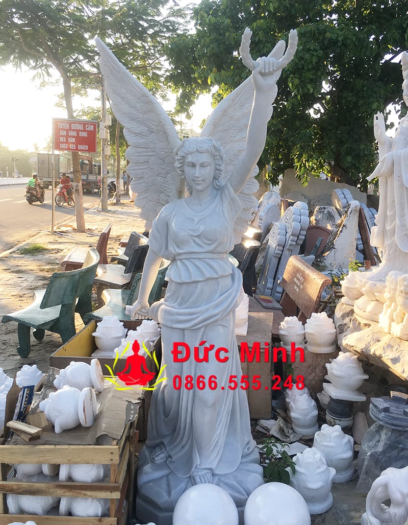 Tượng Thiên Thần Nữ Đẹp Nguyên Khối
