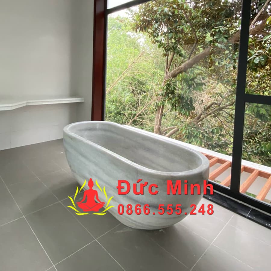 Bồn Tắm Đá Đẹp Tự Nhiên Nguyên Khối 100%