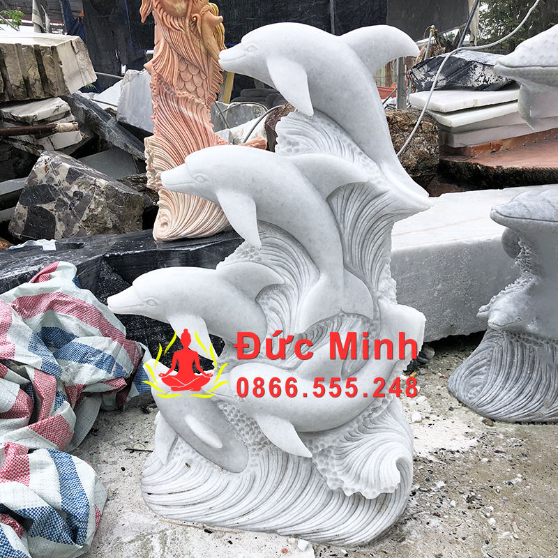 Tượng Cá Heo Đá Vượt Sóng Đẹp