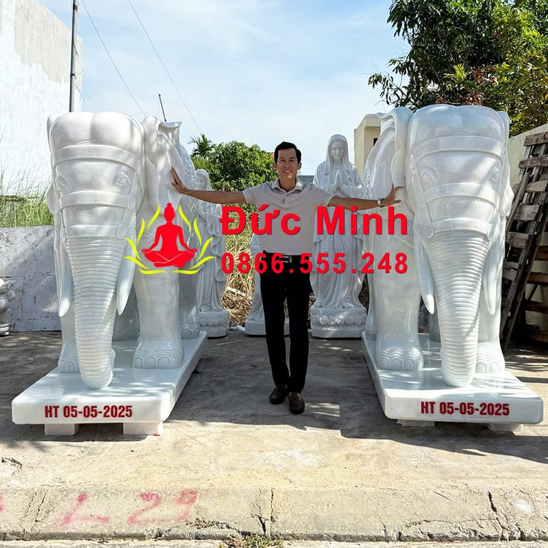 Tượng Voi Đá Phong Thủy Đẹp Tại Hà Nội