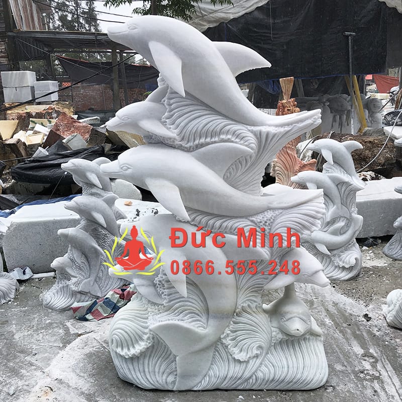 Tượng Cá Heo Đá Cẩm Thạch Đẹp Tại Hà Nội