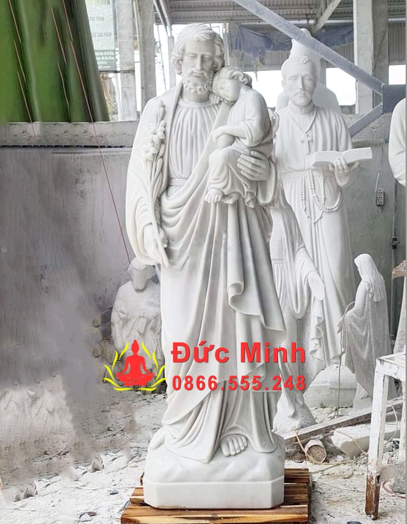 Tượng Thánh Giuse Bồng Chúa Giesu Bằng Đá Non Nước
