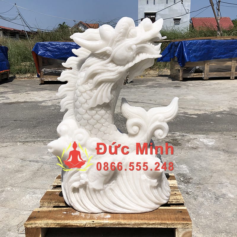 Tượng Cá Chép Đá Hóa Rồng Đẹp Tại Đà Lạt