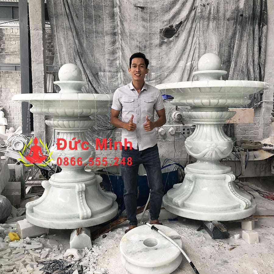 Đài Phun Nước Đá Phong Thủy Đẹp Tại Bến Tre