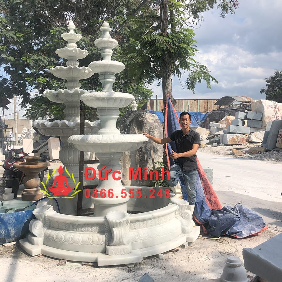 Đài Phun Nước Đá Sân Vườn Đẹp Tại Đồng Tháp