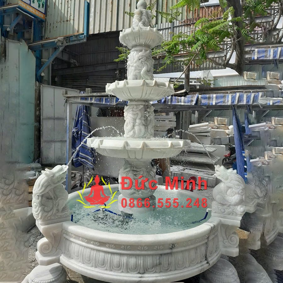 Đài Phun Nước Đá Sân Vườn Đẹp Tại Phú Thọ