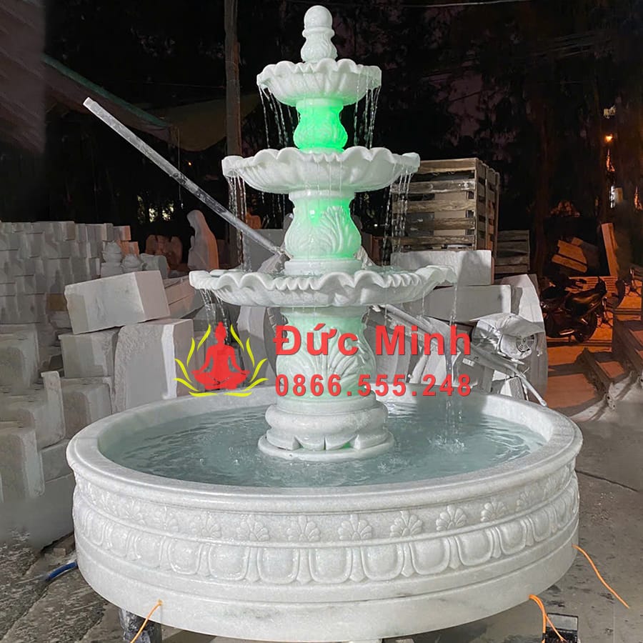 Copy of Đài Phun Nước Đá Sân Vườn Đẹp Tại Quảng Ngãi