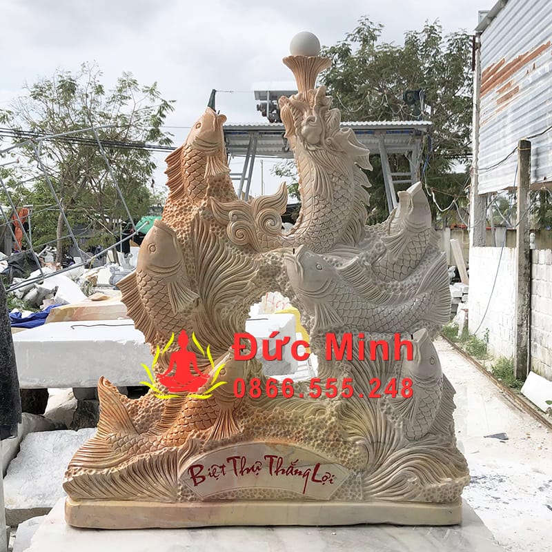 Tượng Cá Chép Đá Phun Nước Nguyên Khối Đẹp Tại Hồ Chí Minh