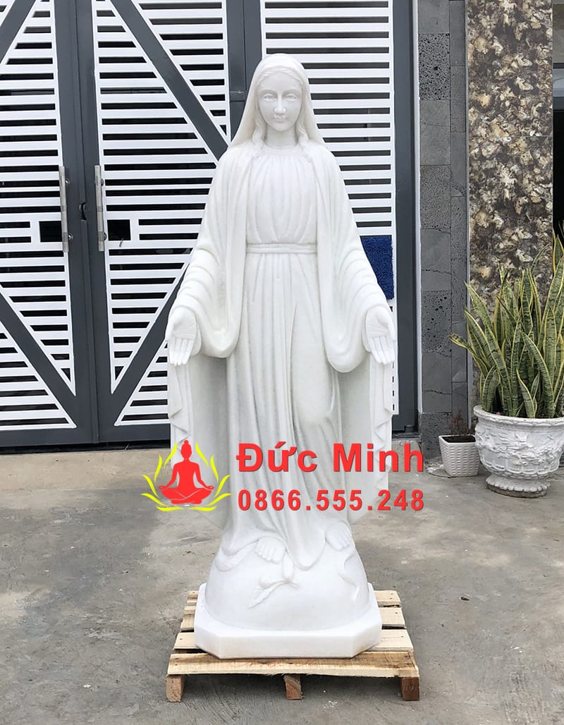 Tượng Đức Mẹ Ban Ơn Đá Cẩm Thạch Đẹp Tại Bến Tre