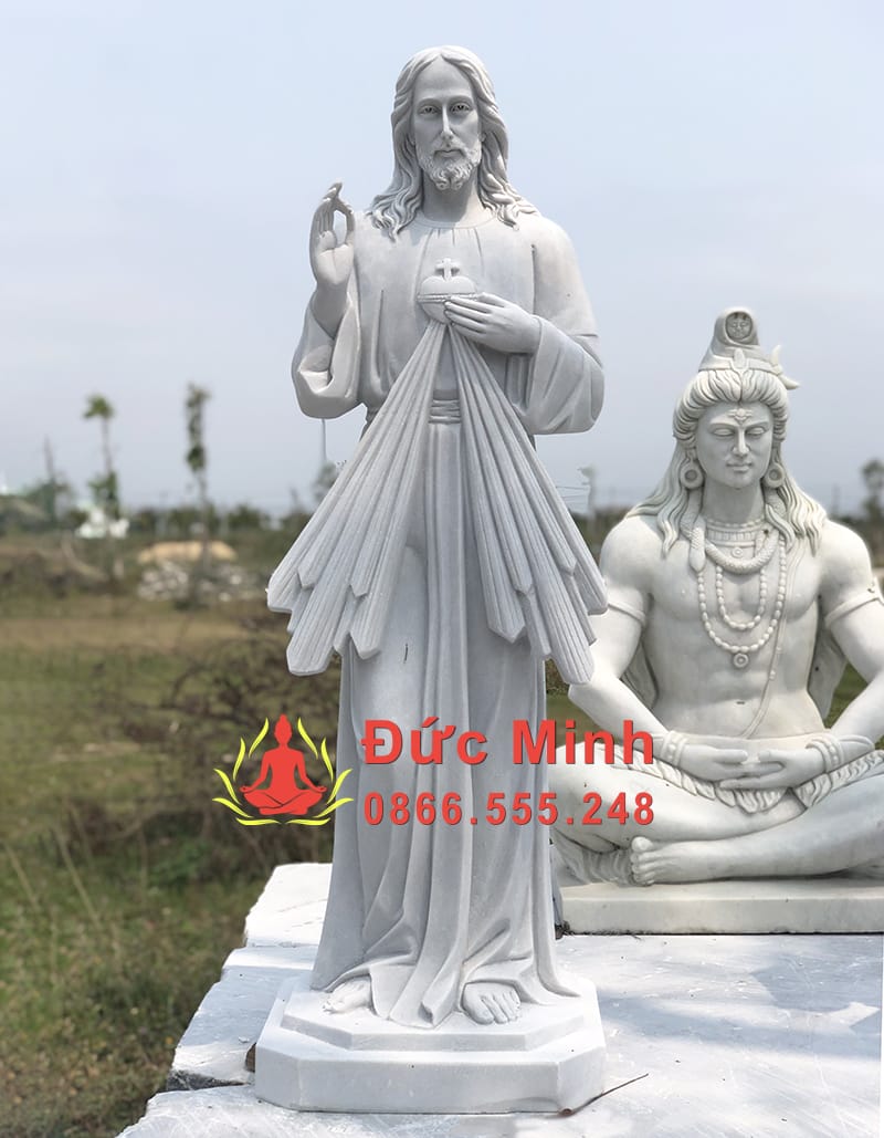 Tượng Chúa Thương Xót Đá Cẩm Thạch Nguyên Khối Đà Nẵng