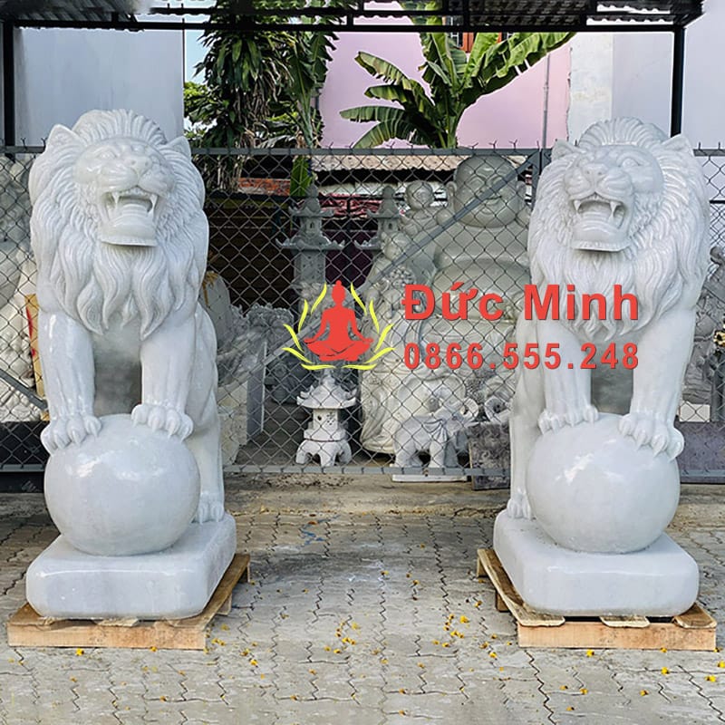 Tượng Sư Tử Đá Trấn Cổng Đẹp Tại Bình Định