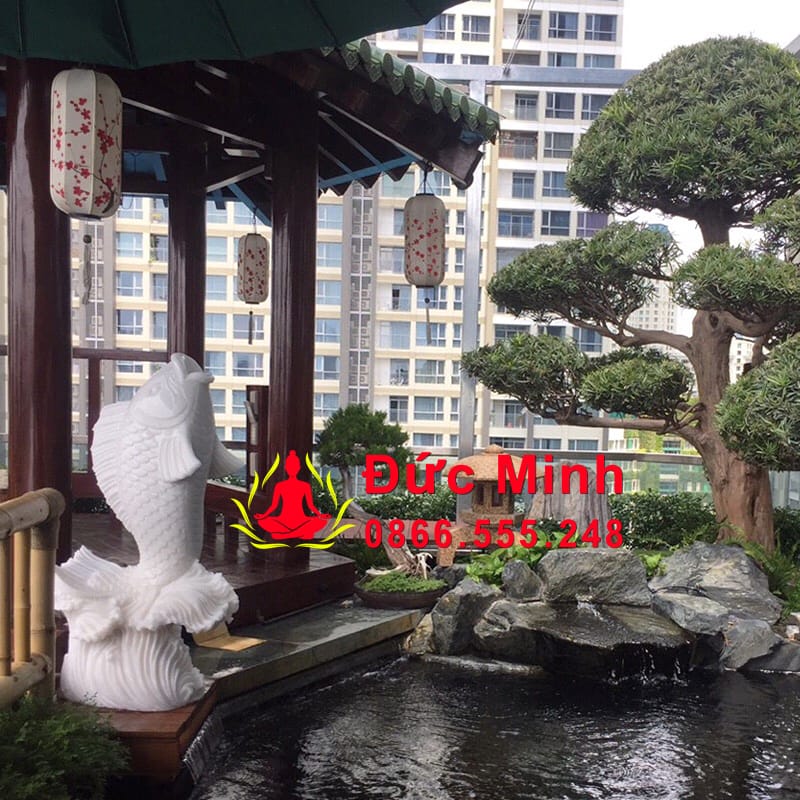 Tượng Cá Chép Đá Trang Trí Hồ Cá Đẹp Quảng Ninh