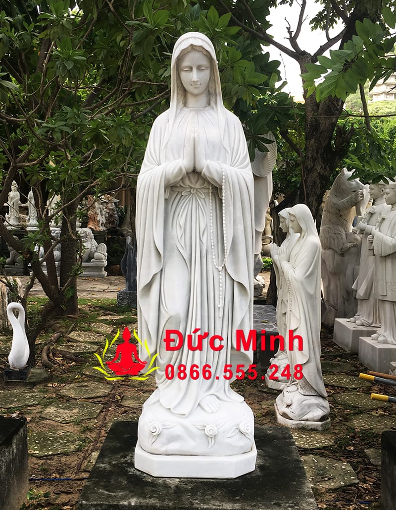 Tượng Đức Mẹ Lộ Đức Bằng Đá Cẩm Thạch Đẹp Nhất Nam Định