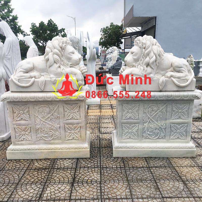 Tượng Sư Tử Đá Trước Cổng Nhà Đẹp