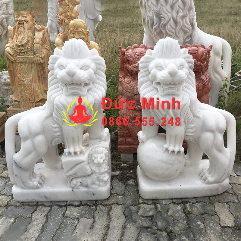 Cặp Tượng Sư Tử Đá Phong Thủy Đẹp