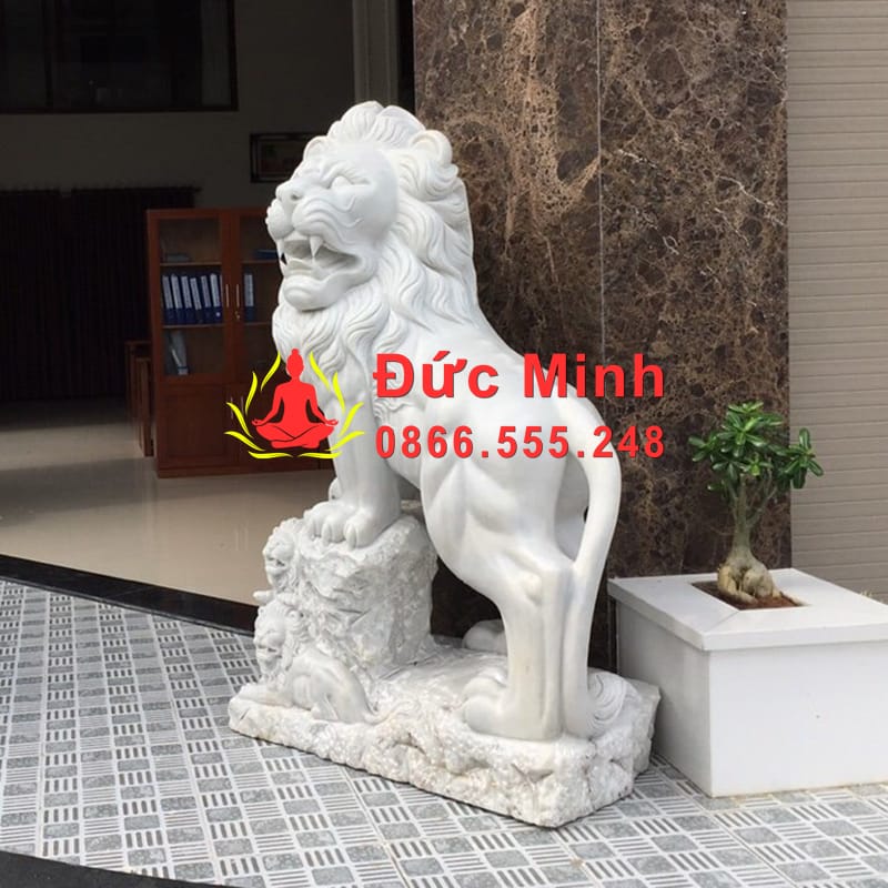 Tượng Sư Tử Đá Chiêu Tài Lộc Cho Biệt Thự