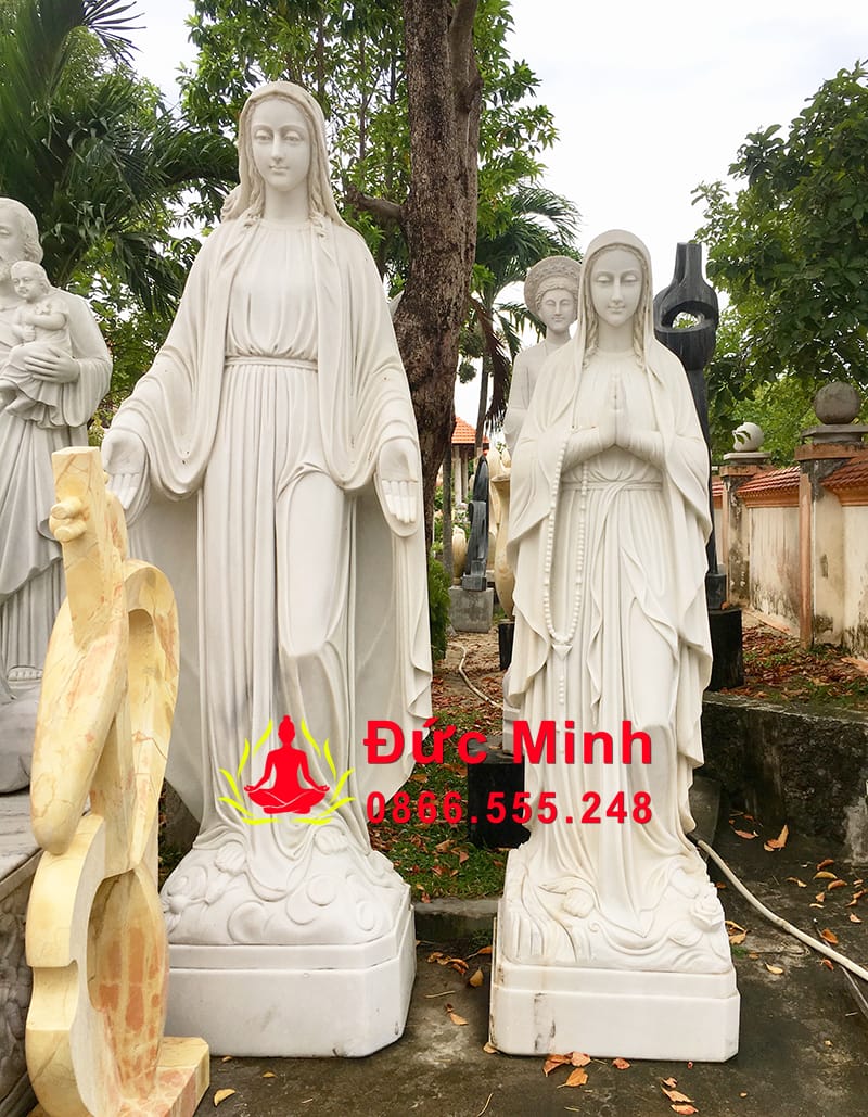 Tượng Đức Mẹ Maria Ban Ơn Đá Cẩm Thạch Đẹp Tại Ninh Thuận