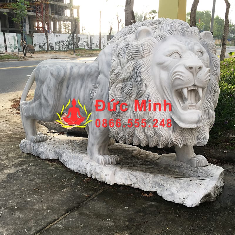 Tượng Sư Tử Đá Phong Thủy Bằng Đá Tự Nhiên