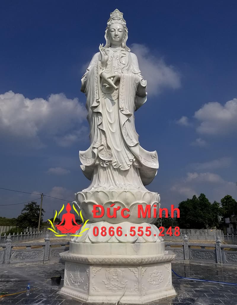 Tượng Quan Âm Đá Đẹp Nguyên Khối Đà Nẵng