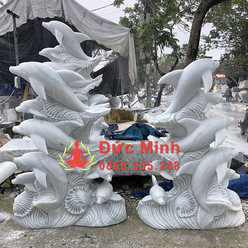Tượng Cá Heo Đá Phong Thủy Đẹp
