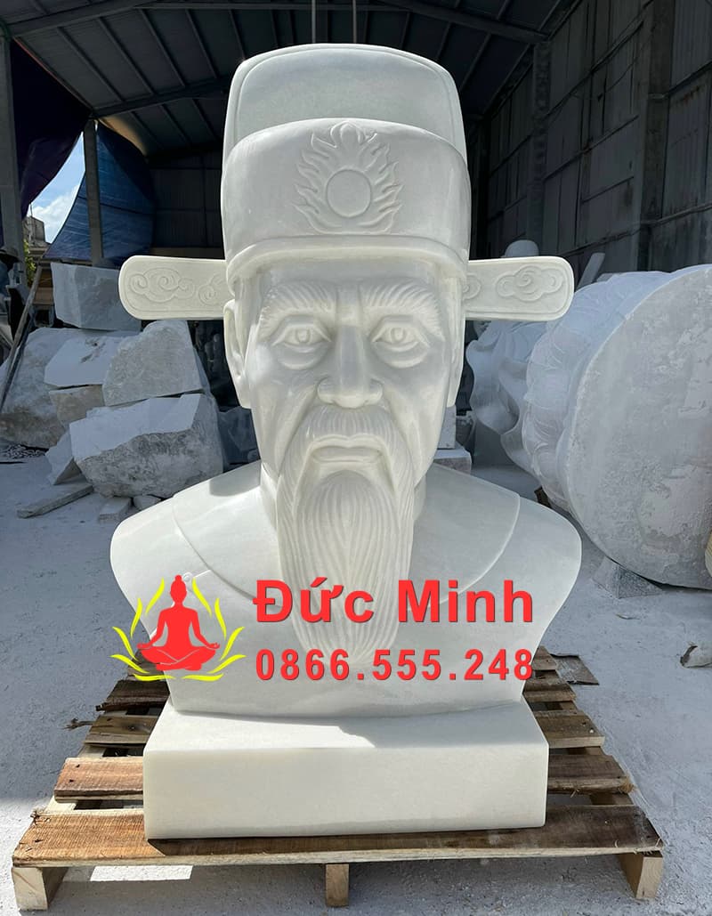 Tượng Chân Nguyễn Trãi Bằng Đá Trắng Đẹp