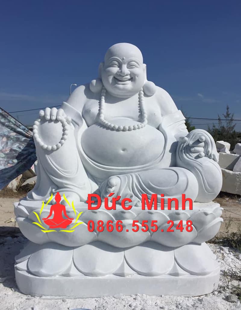 Toa Sen Tượng Di Lặc Tọa Sen Đá Non Nước Cao 2m - Uy Tín Giá Xưởng