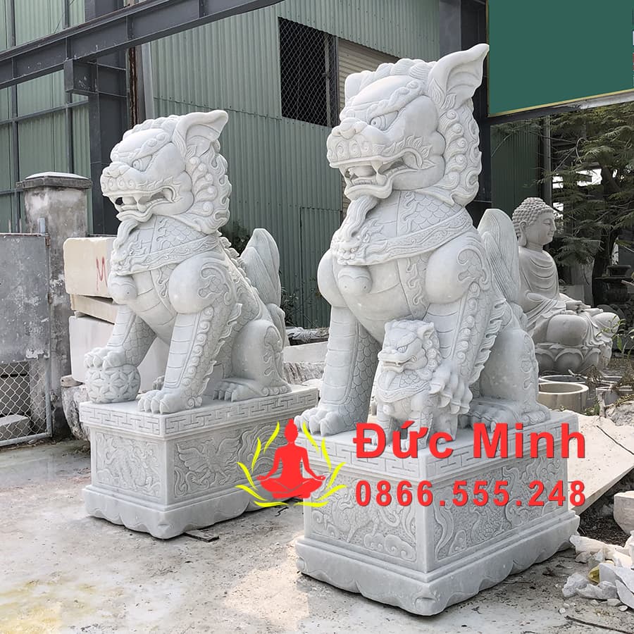 Tượng Nghê Việt Đá Cẩm Thạch Nguyên Khối