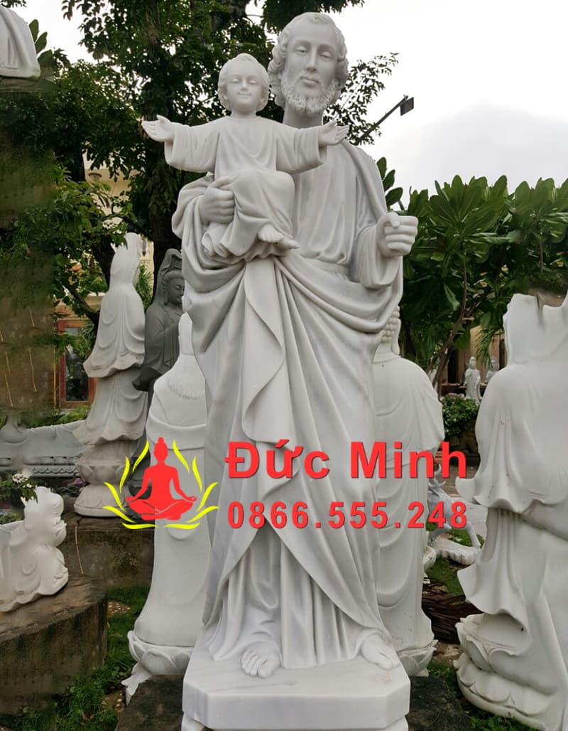 Tượng Thánh Giuse Bồng Chúa Đá Cẩm Thạch Đẹp