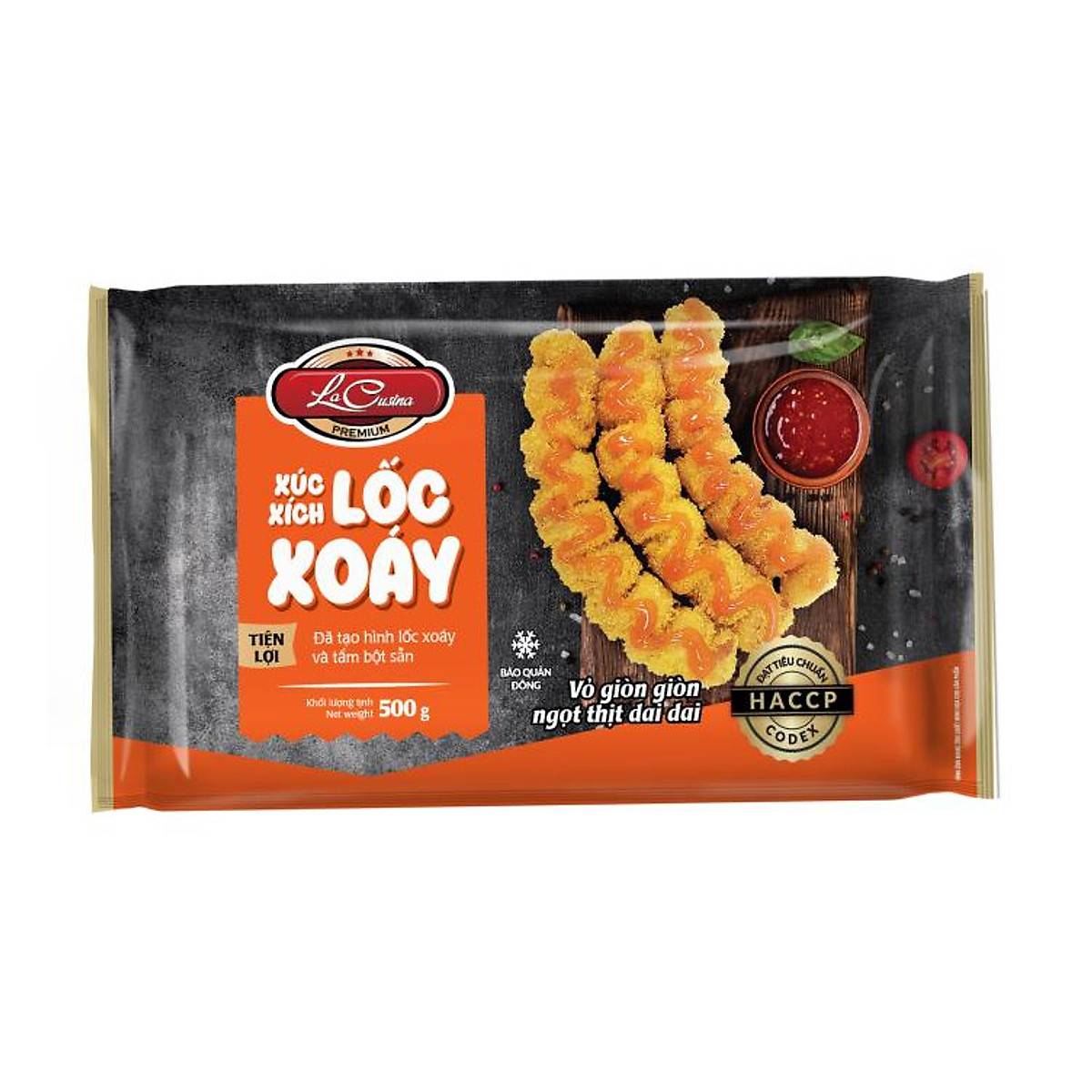 XÚC XÍCH LỐC XOÁY TẨM BỘT LC FOODS