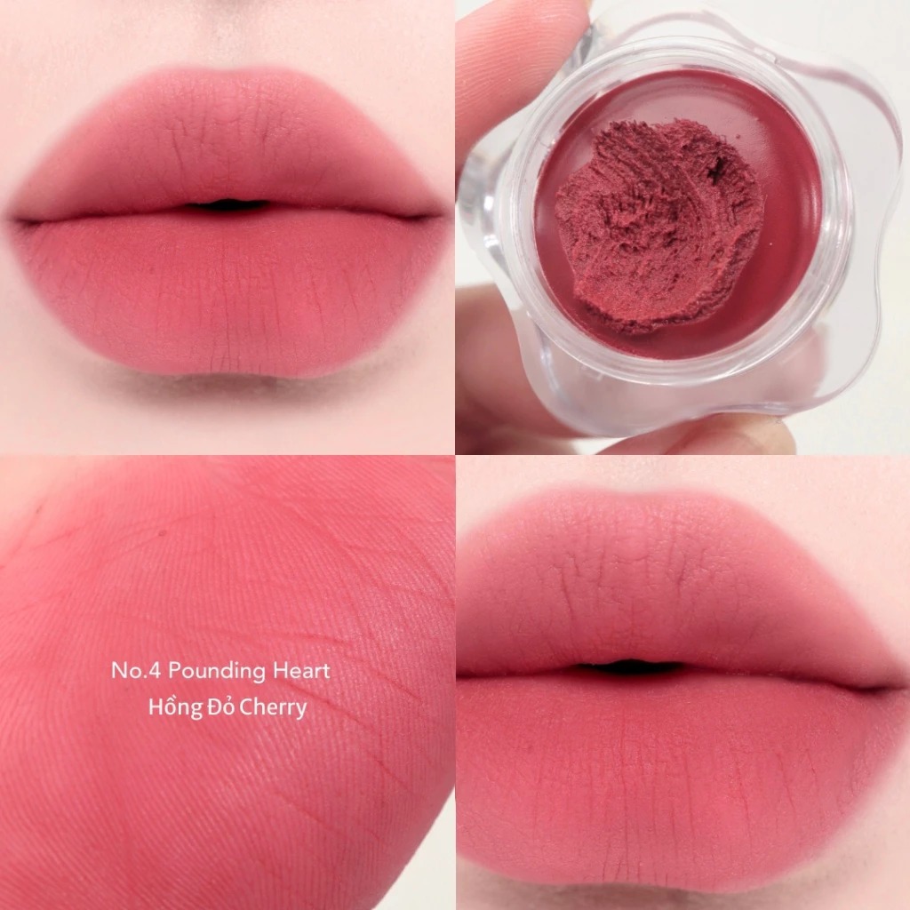 Son Kem Bùn Dearmay Kiêm Má Hồng Mờ Lì Thuần Chay Pure Falling Mood Lip Pot 6.5g