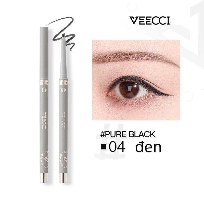 Bút Gel Kẻ Mắt VEECCI Không Thấm Nước Lâu Trôi 0.05g